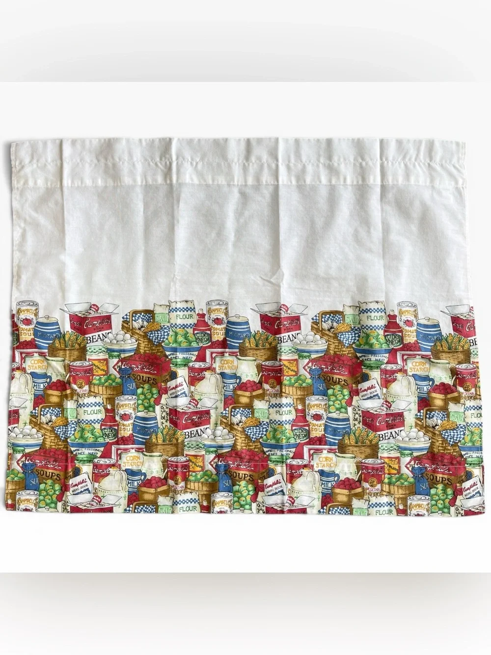 4 Vintage Campbell’s Soup Kitchen Curtain Panels 29 1/2”x 23 1/2” 2002